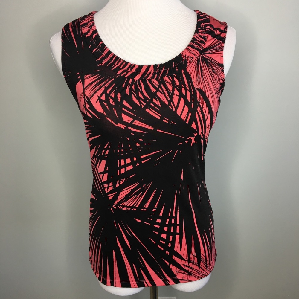 THE LIMITED Palm Leaf Tropical Sleeveless Tank Top Size XS